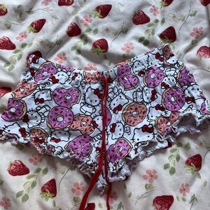 Hello Kitty Pink and White Women's Shorts